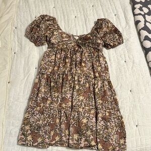 Satin Puff Sleeve dress